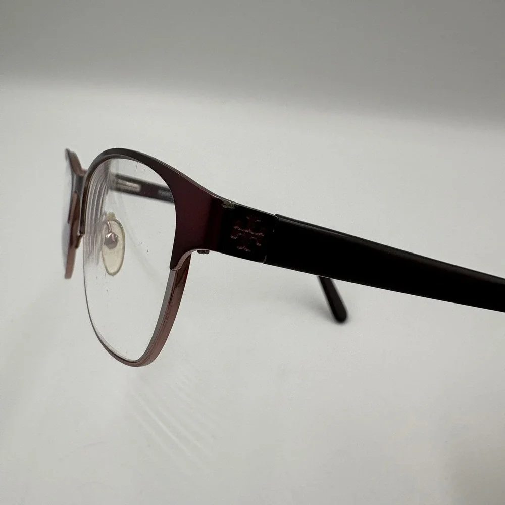 Tory Burch TY1015 346 Burgundy Semi Rimless Eyeglasses Frames 51-16-135 Logo‎
